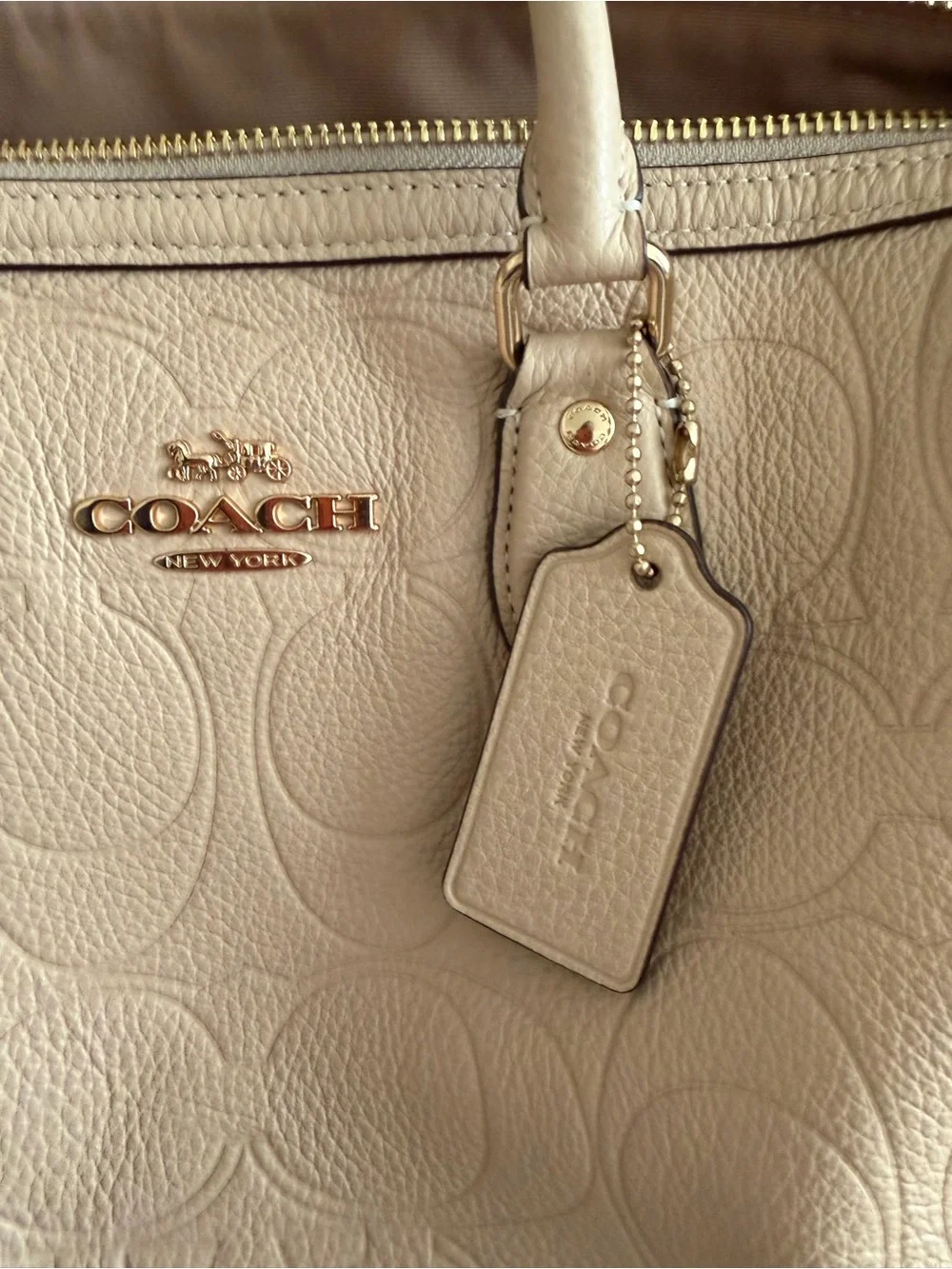 Coach Embossed Large Oat Rowan